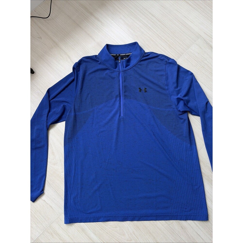 Under Armour 1/4 Zip Lightweight Loose Blue Long Sleeve Jacket XXL